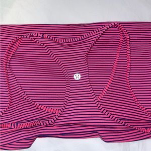 Lululemon stripped pink tank